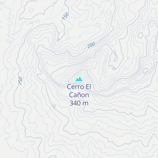 Map of Cerro El Cañon