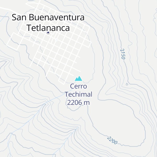 Map of Cerro Techimal