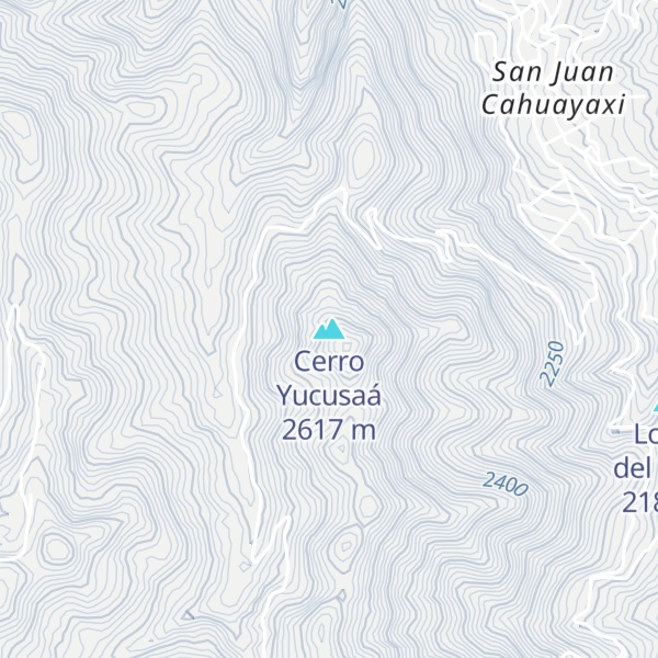 Map of Cerro Yucusaá