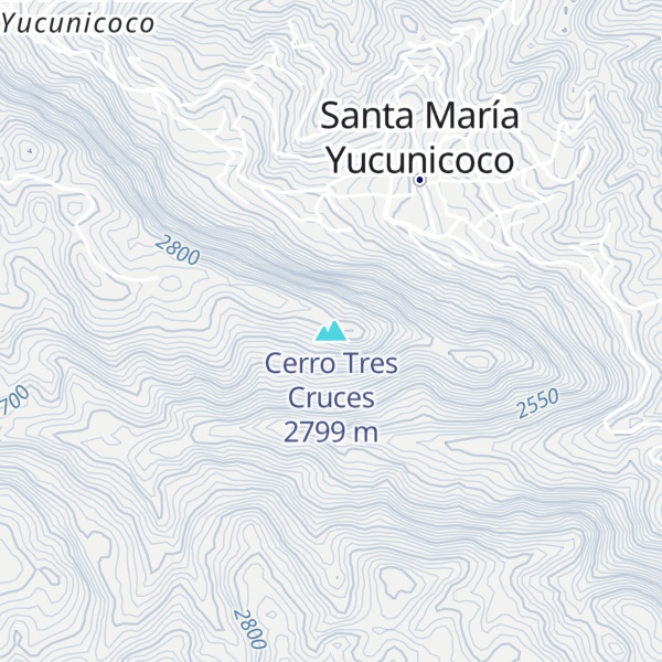 Map of Cerro Tres Cruces