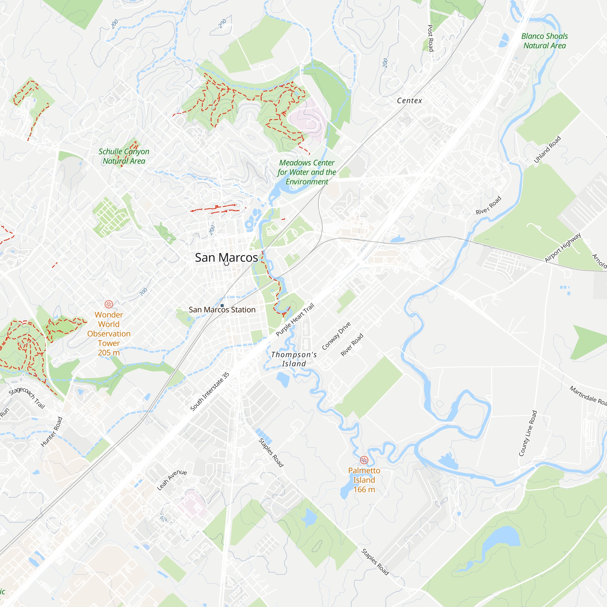 San Marcos Tourist Information Center map
