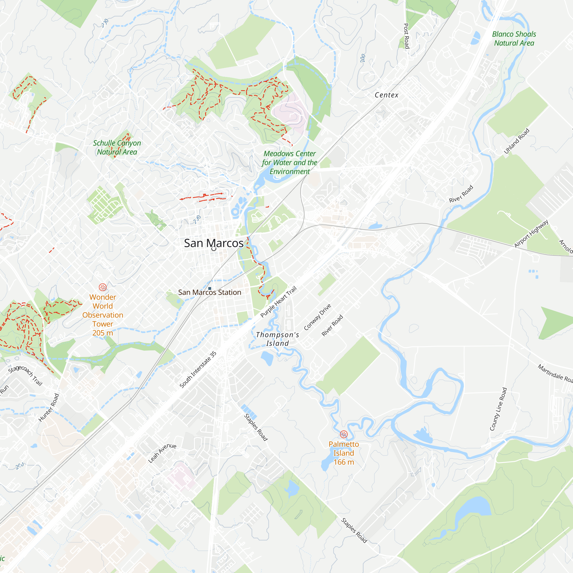 San Marcos Tourist Information Center map