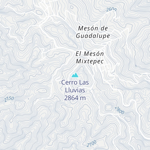 Map of Cerro Las Lluvias