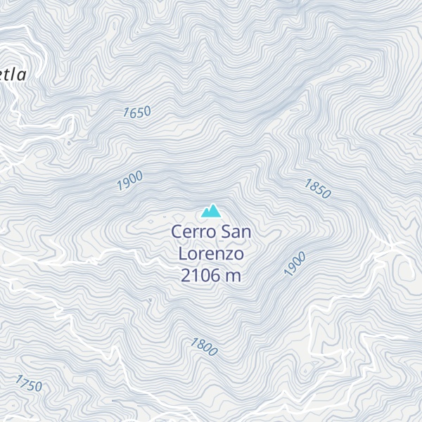 Map of Cerro San Lorenzo