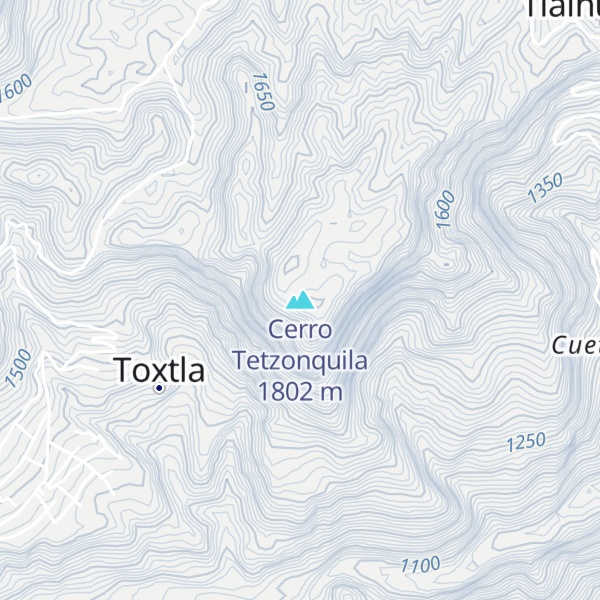 Map of Cerro Tetzonquila
