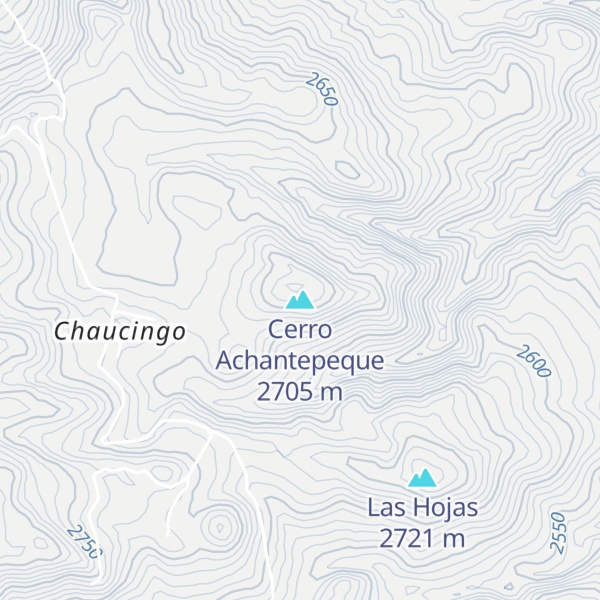 Map of Cerro Achantepeque