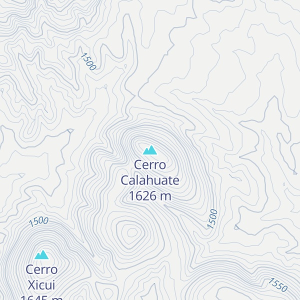 Map of Cerro Calahuate