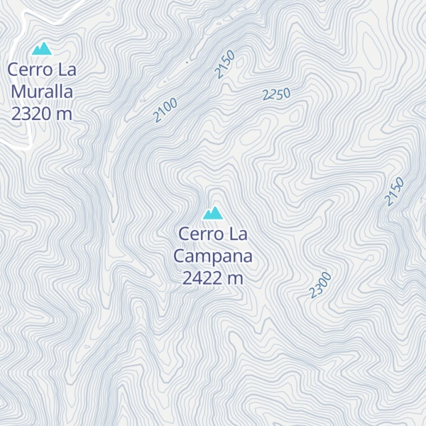 Map of Cerro La Campana