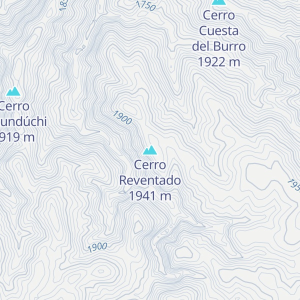 Map of Cerro Reventado