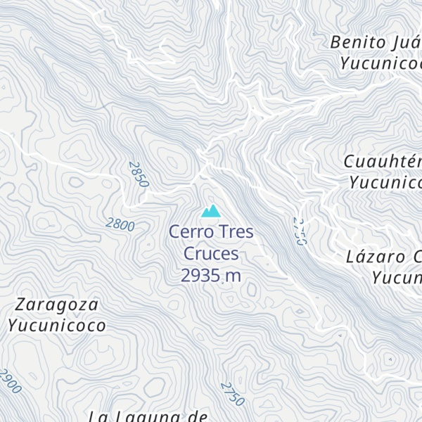 Map of Cerro Tres Cruces