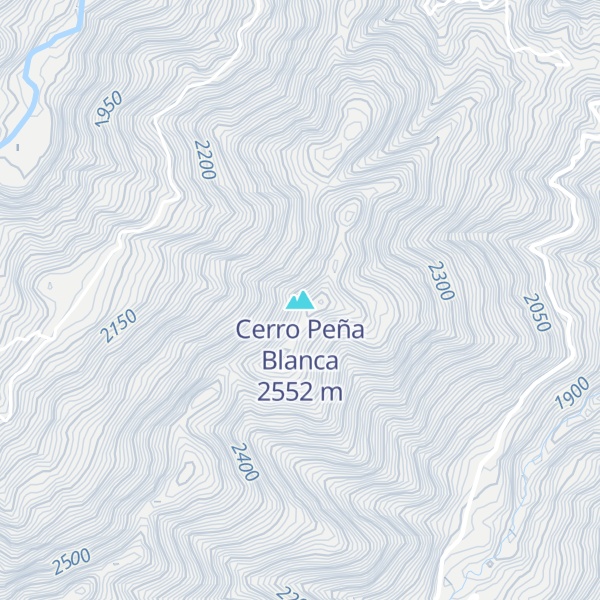 Map of Cerro Peña Blanca