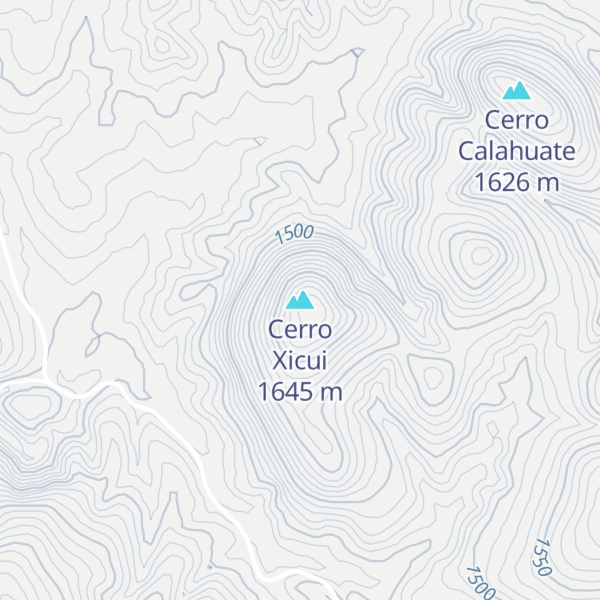 Map of Cerro Xicui