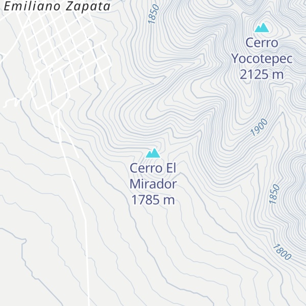 Map of Cerro El Mirador