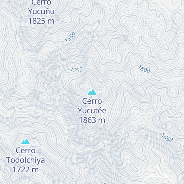 Map of Cerro Yucutée