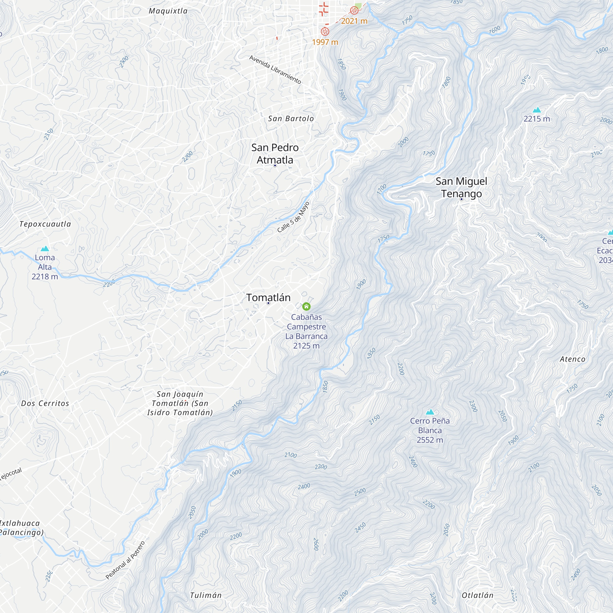 Cabañas Campestre La Barranca map