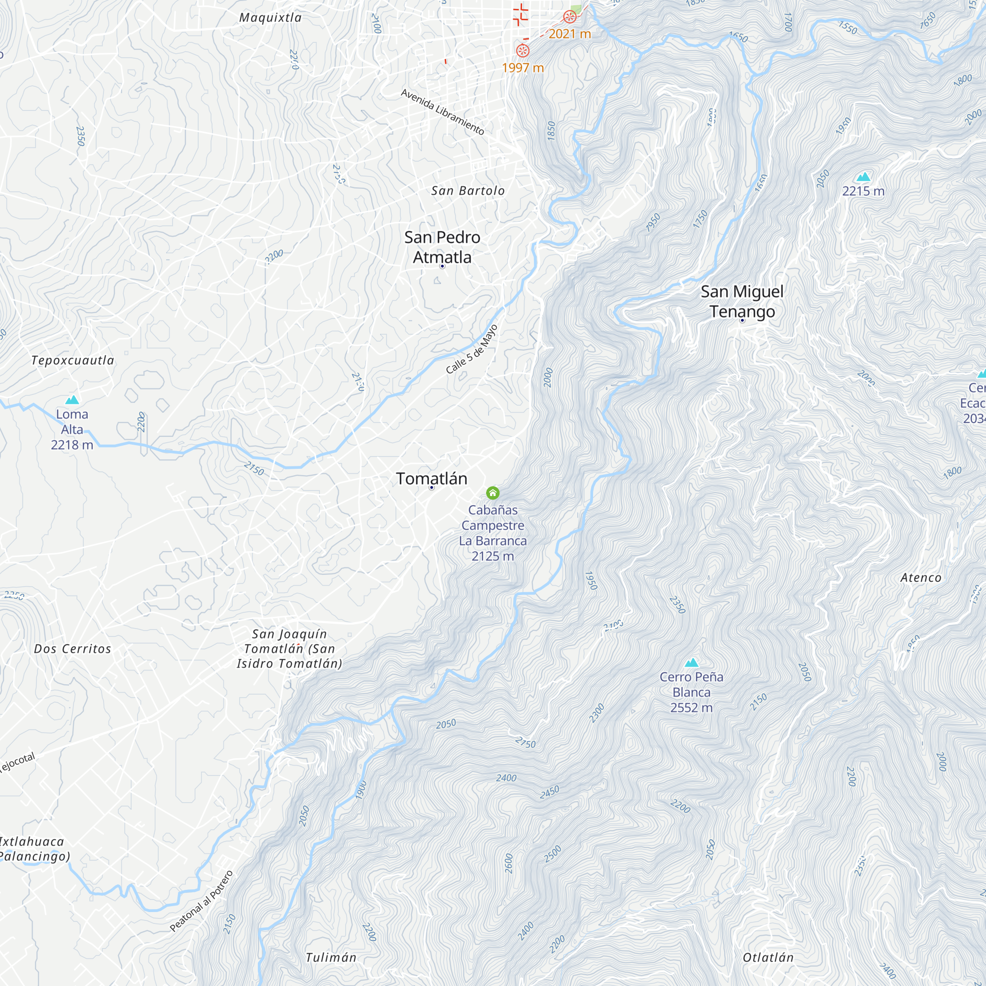 Cabañas Campestre La Barranca map