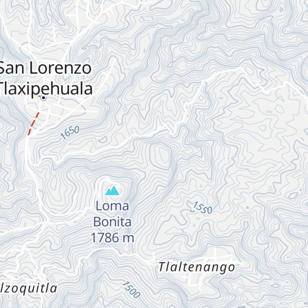 Map of Cerro Mazatepetl