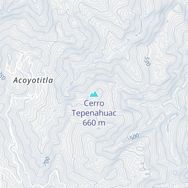 Map of Cerro Tepenahuac