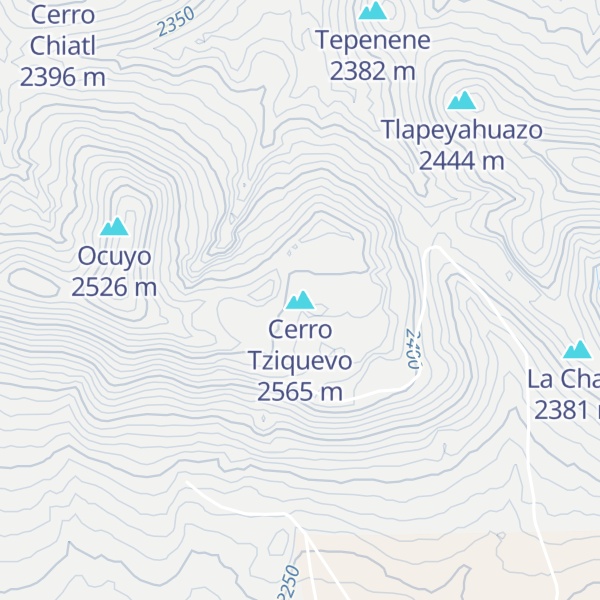 Map of Cerro Tziquevo