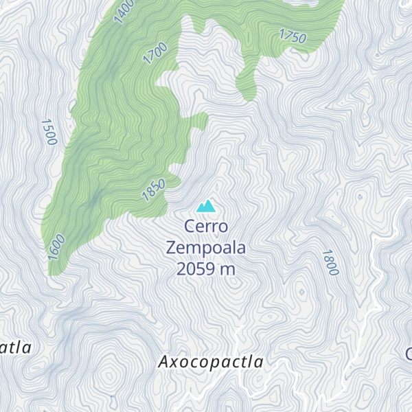 Map of Cerro Zempoala