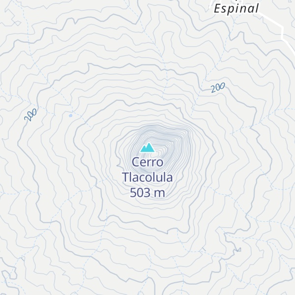 Map of Cerro Tlacolula