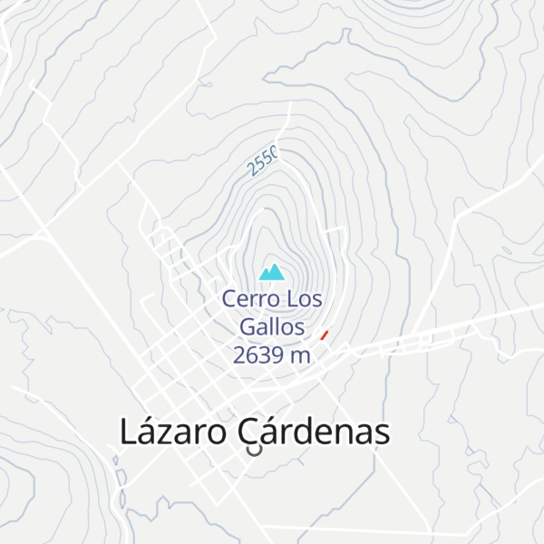 Map of Cerro Los Gallos