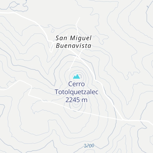 Map of Cerro Totolquetzalec
