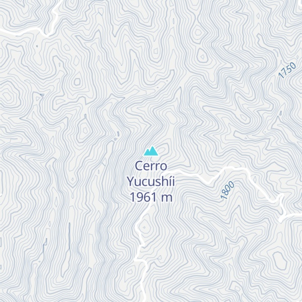 Map of Cerro Yucushíi