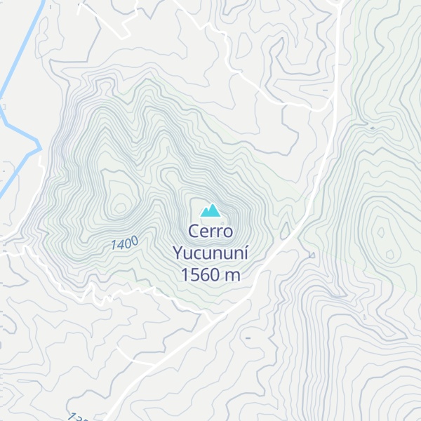 Map of Cerro Yucununí