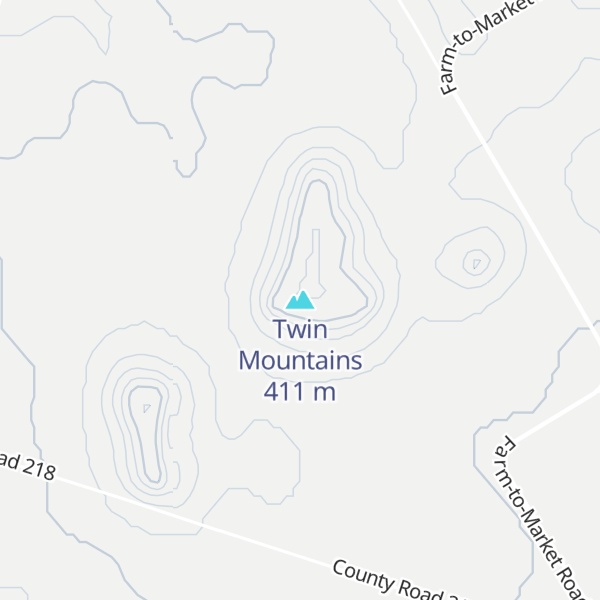 Map of Twin Mountains