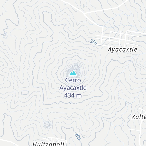 Map of Cerro Ayacaxtle