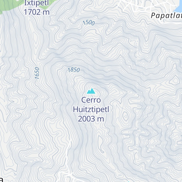 Map of Cerro Huitztipetl