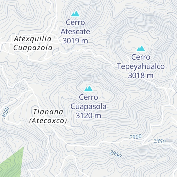 Map of Cerro Cuapasola