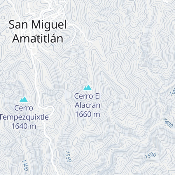 Map of Cerro El Alacran