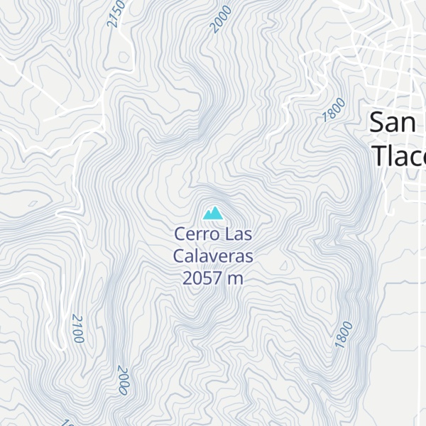 Map of Cerro Las Calaveras