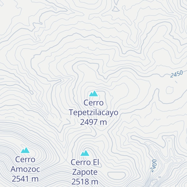 Map of Cerro Tepetzilacayo