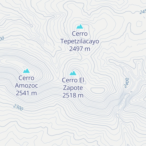Map of Cerro El Zapote