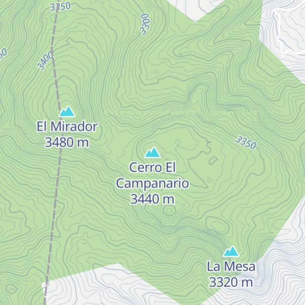 Map of Cerro El Campanario