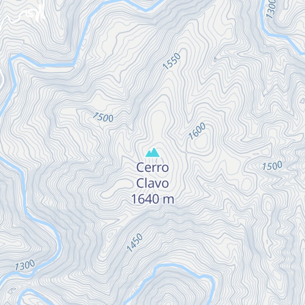 Map of Cerro Clavo