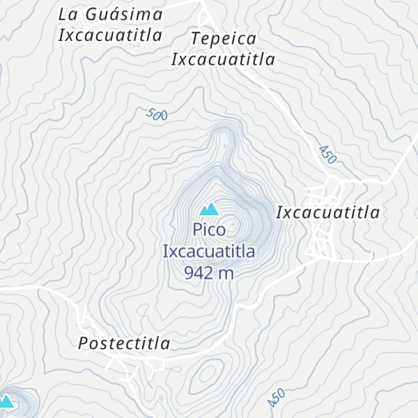 Map of Pico Ixcacuatitla