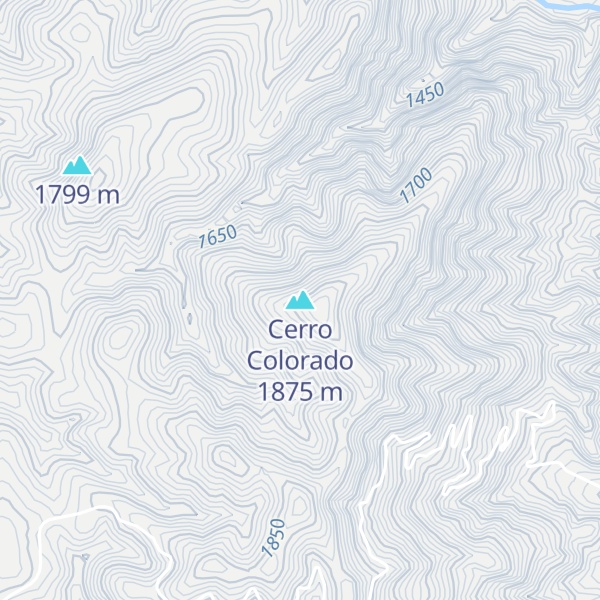 Map of Cerro Colorado