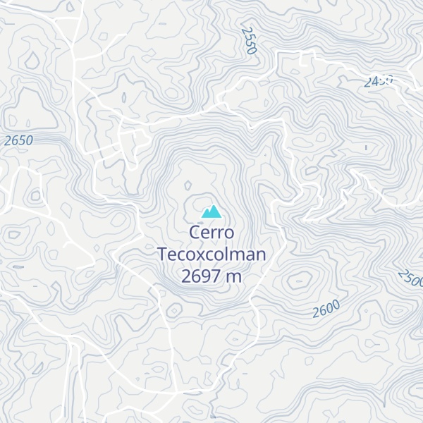 Map of Cerro Tecoxcolman
