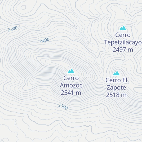 Map of Cerro Amozoc
