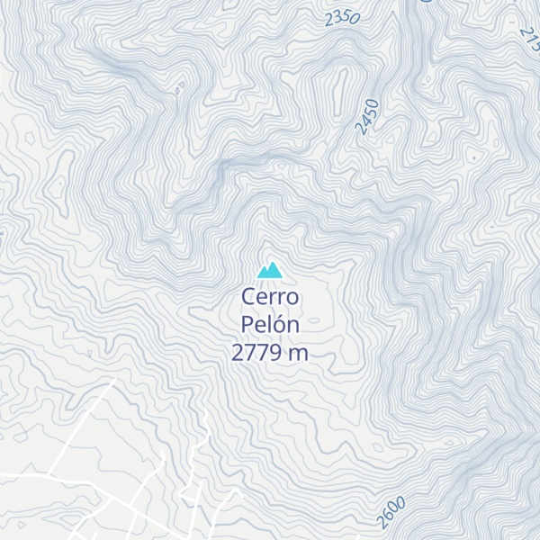 Map of Cerro Pelón