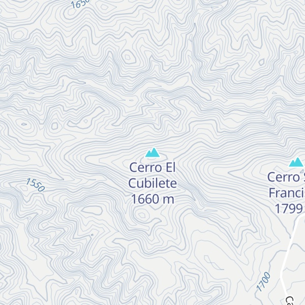 Map of Cerro El Cubilete