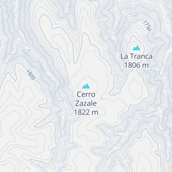 Map of Cerro Zazale