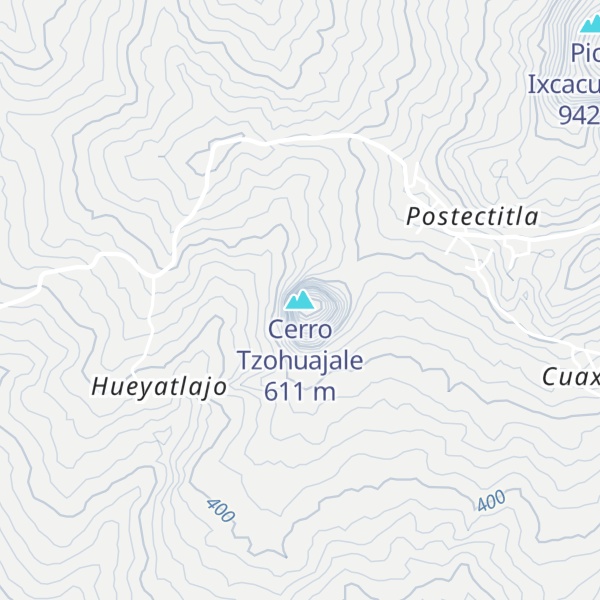 Map of Cerro Tzohuajale