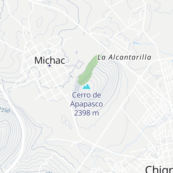 Map of Cerro de Apapasco