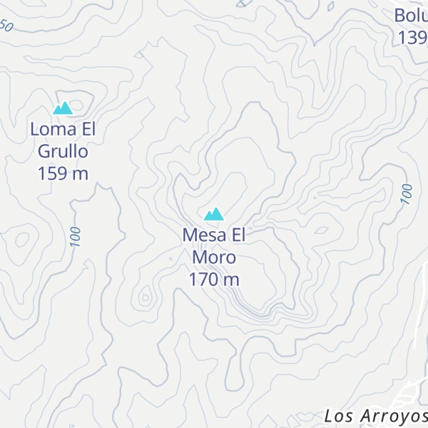 Map of Mesa El Moro