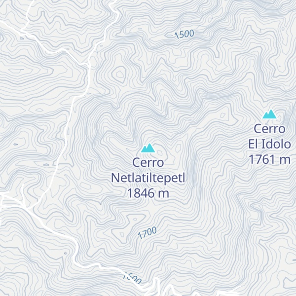 Map of Cerro Netlatiltepetl